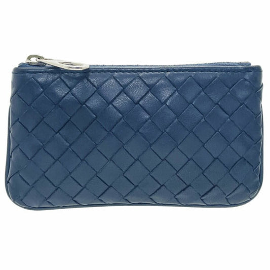 Bottega Veneta Intrecciato Coin Purse in Navy Leather (Product Code: 131232) with Mesh Purse, Keychain, Card Case, and Holder KK-16086)