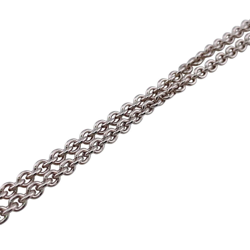 HERMES Medallion Quadrière Necklace Chain Silver — Like New
