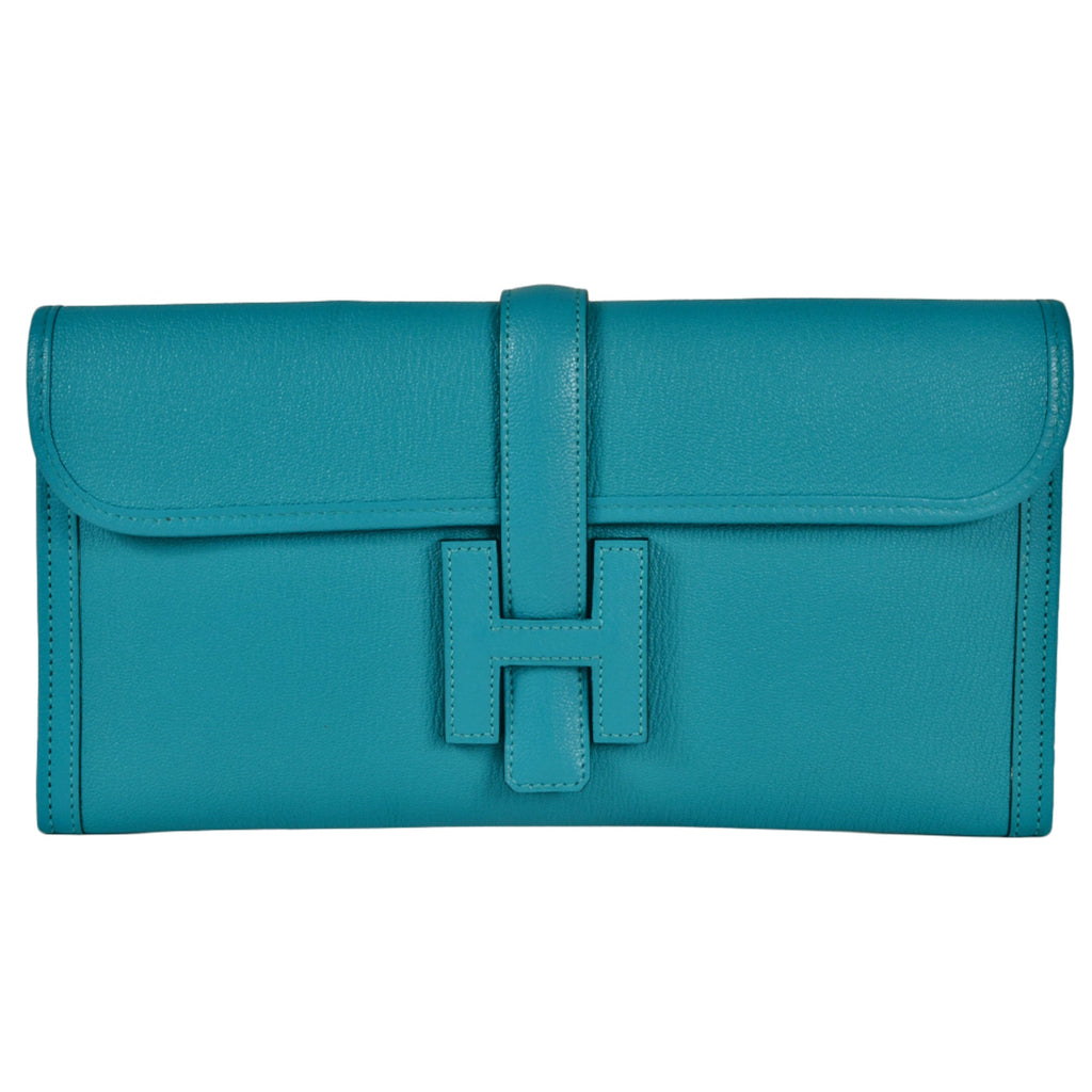 Hermes Hermès Jige Elan 29 Clutch Bag Chevre A Stamp Blue
