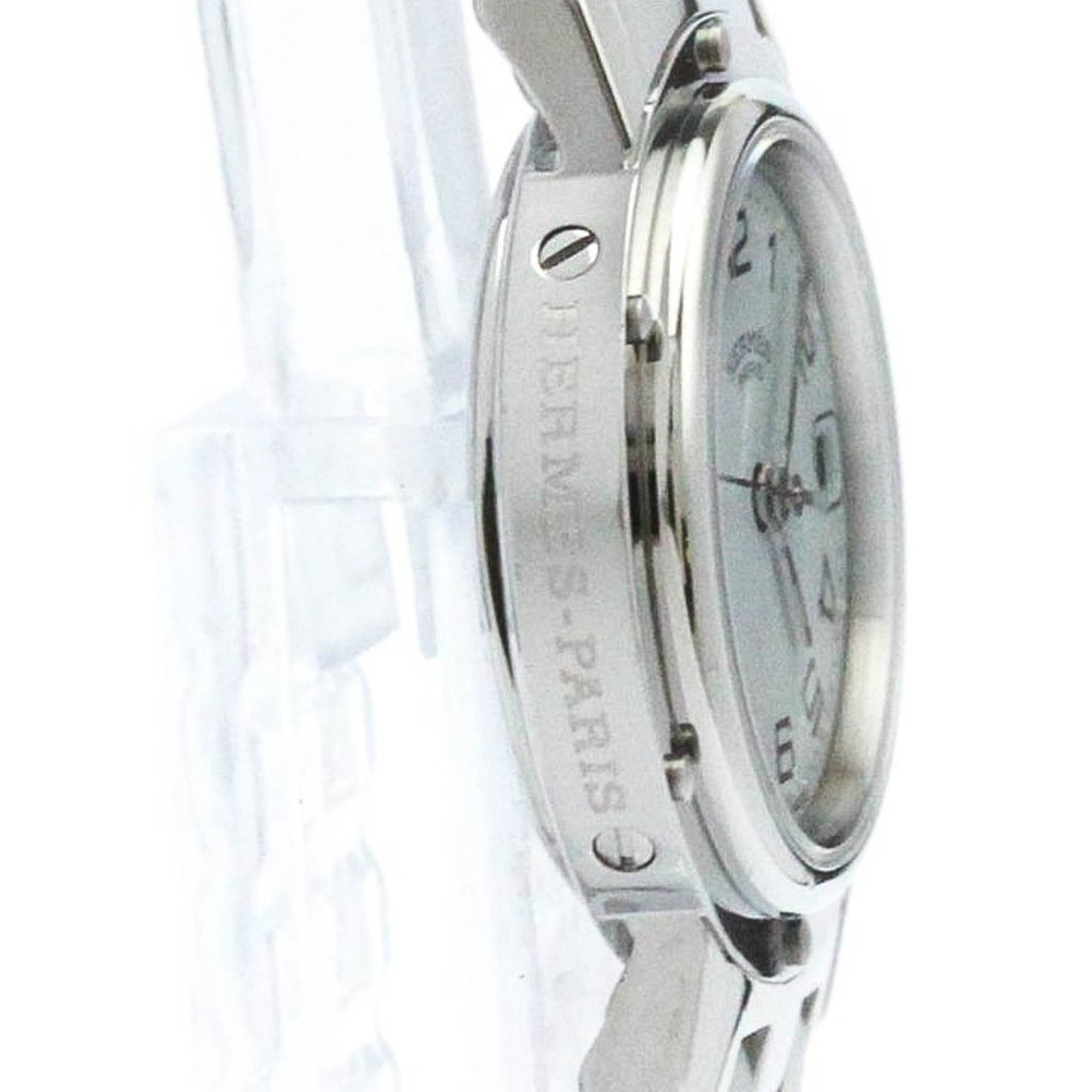 Hermes Clipper Quartz Stainless Steel Women's Dress Watch CL4.210 — Very Good