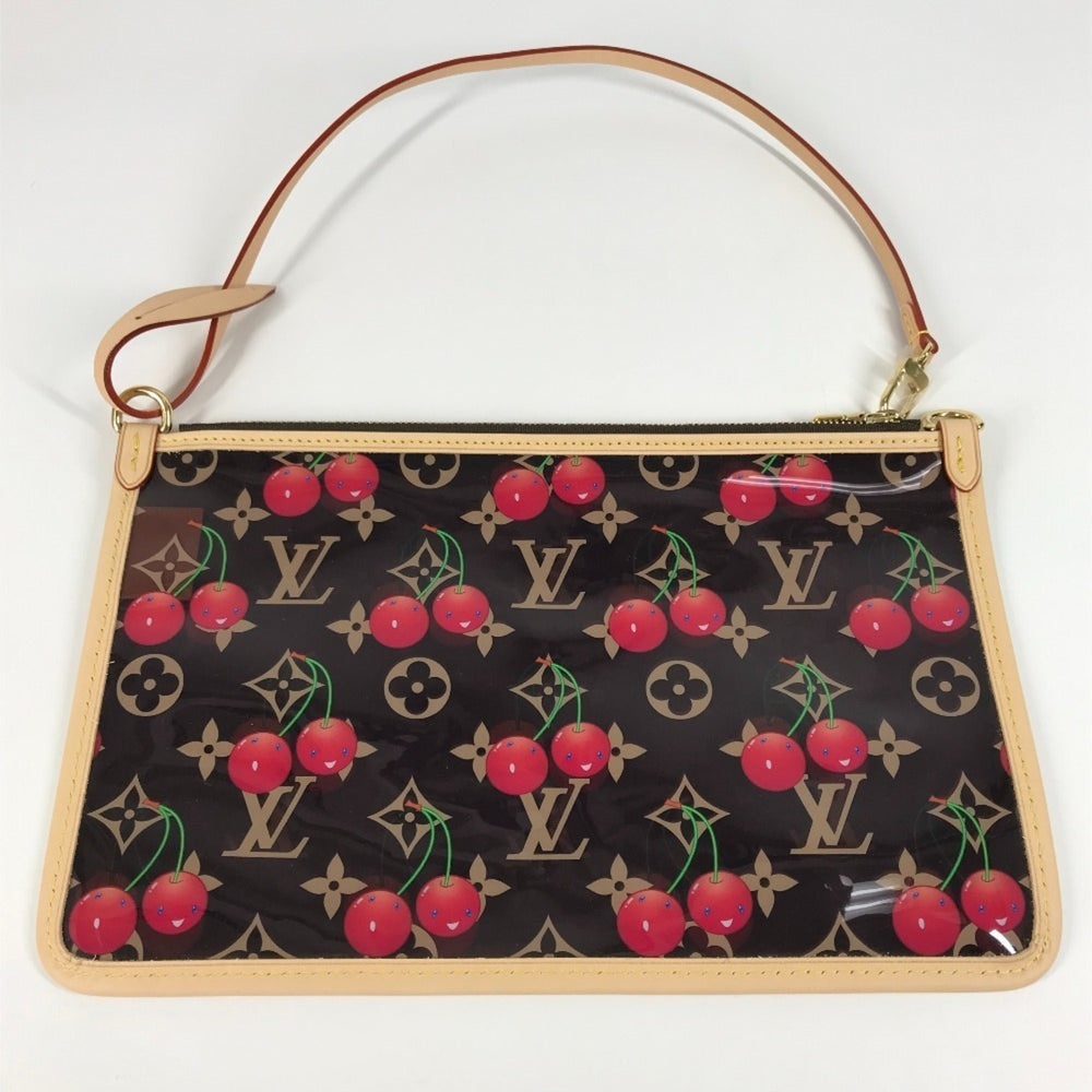 LOUIS VUITTON M14306 LV x TM Monogram On the Go GM by Takashi Murakami, Women's Brown Leather Shoulder Bag, Like New — Like New