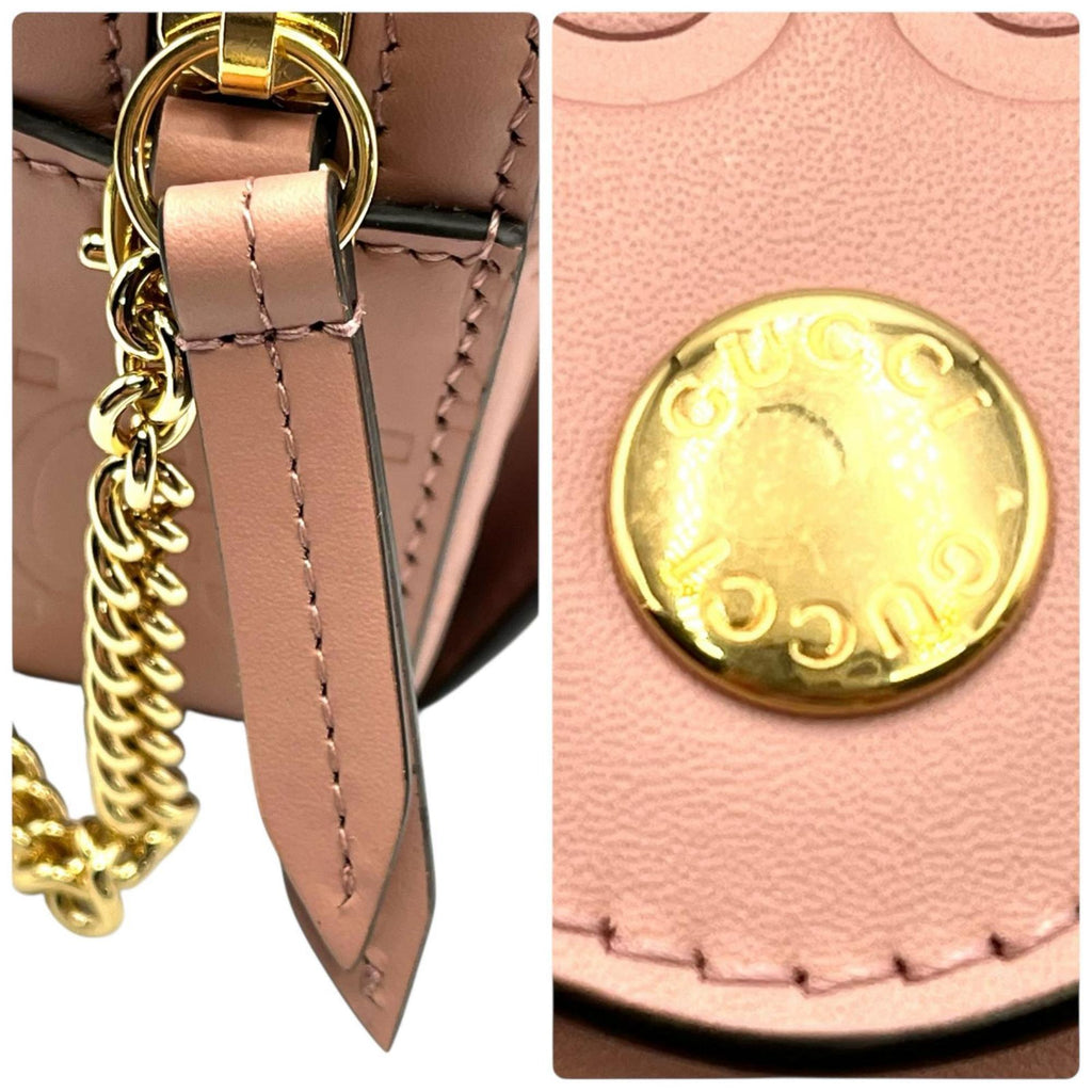 Gucci GG Mini Shoulder Bag 781554 Leather Pink Women's