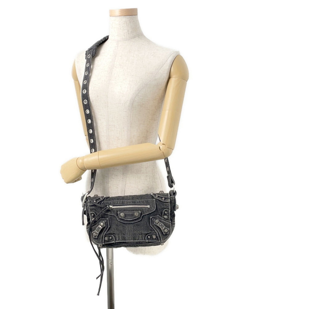 Balenciaga Le Cagoule XS Denim Shoulder Bag 719082 BALENCIAGA