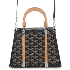 Goyard Saigon Mini Trunk Bag Wood SAIMA3MINTY01CL01P GOYARD Black 2-way Handbag — Like New