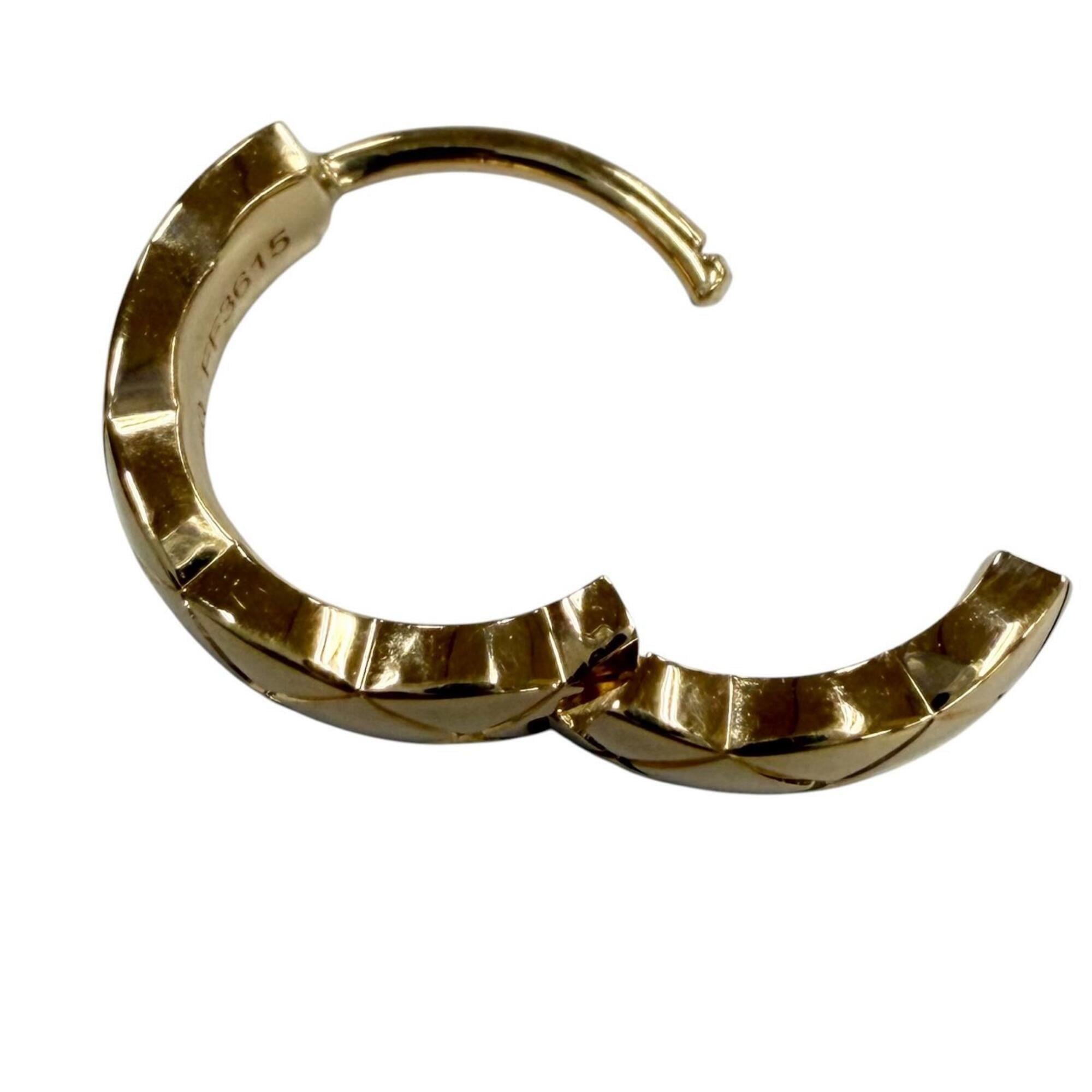 CHANEL FF3615 750 (YG) Coco Crush Single Earring, Yellow Gold, Weight 1.6g, Women's Accessory — Like New