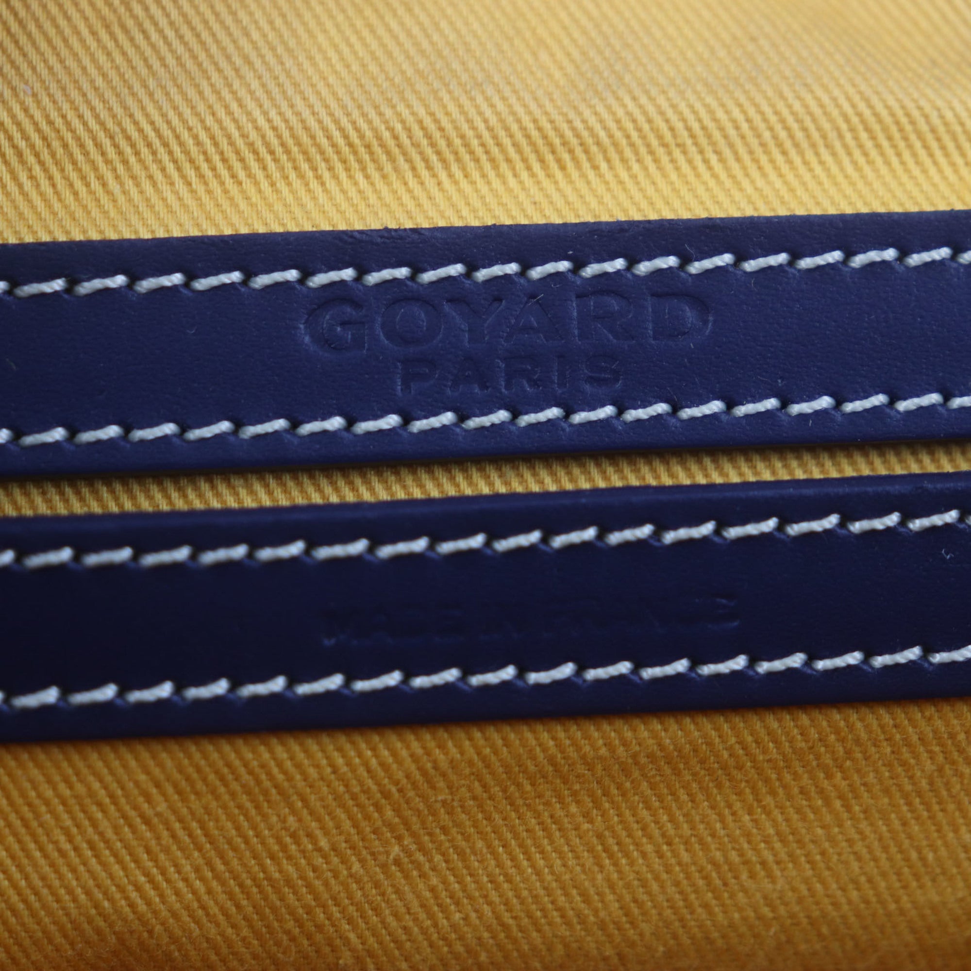 GOYARD Goyard Cap Vert PM Canvas and Leather Square Shoulder Bag with All-Over Print Logo, Navy, Includes Dust Bag, for Men Women