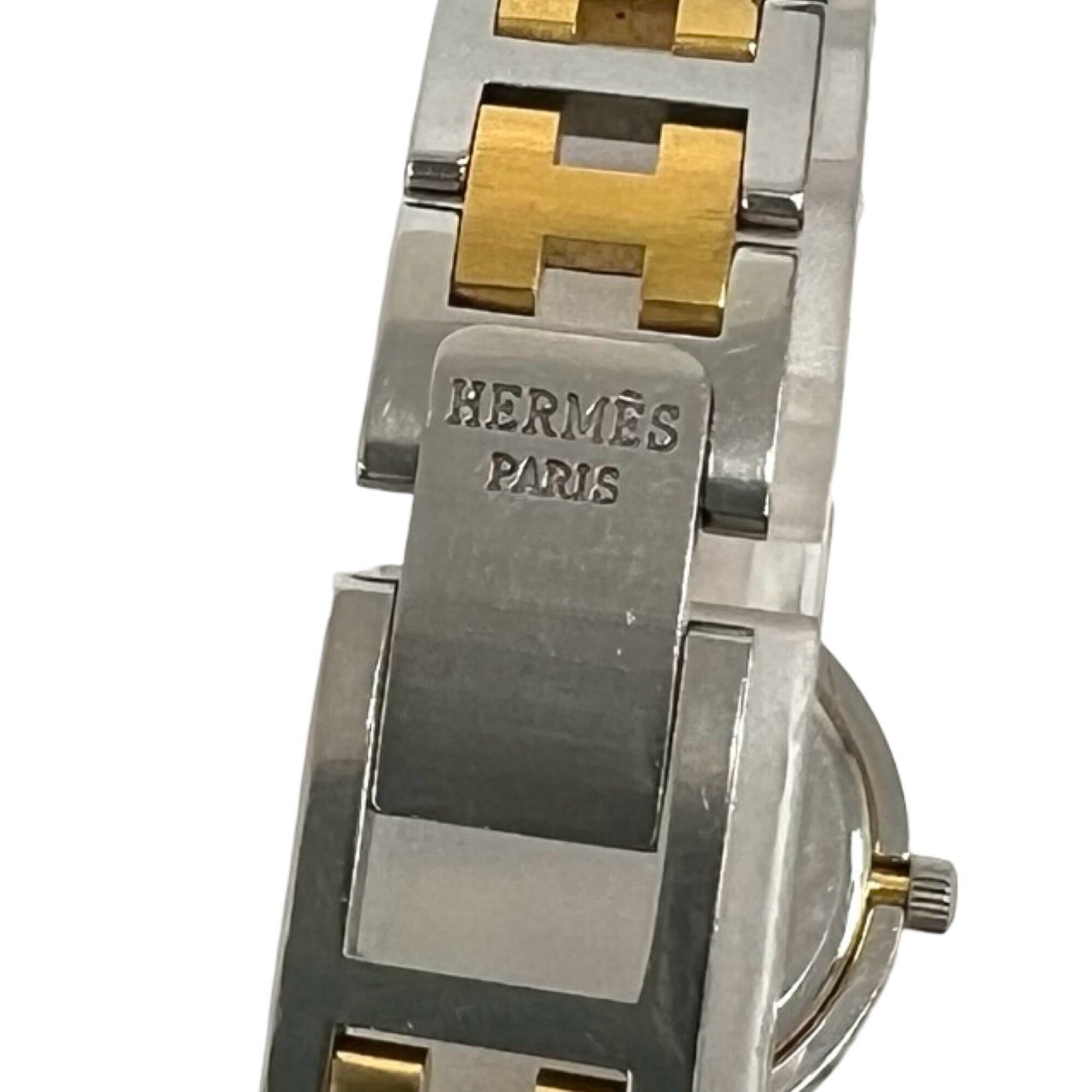 HERMES Clipper Stainless Steel GP Quartz Wristwatch, Silver, 30124 — Good