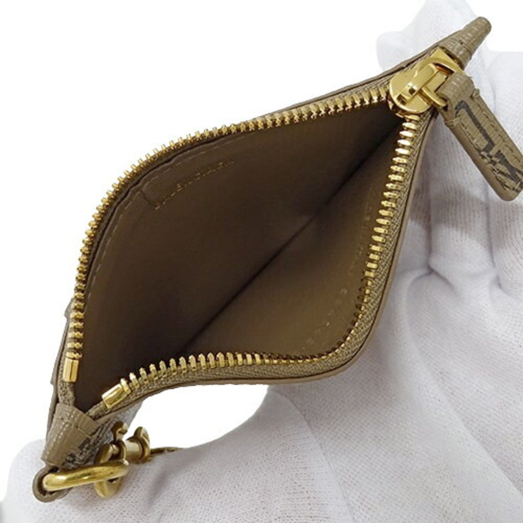 BALENCIAGA Wallet for Women and Men Signature Fragment Case Coin Card Coated Canvas Light Brown 594548 with Neck Strap