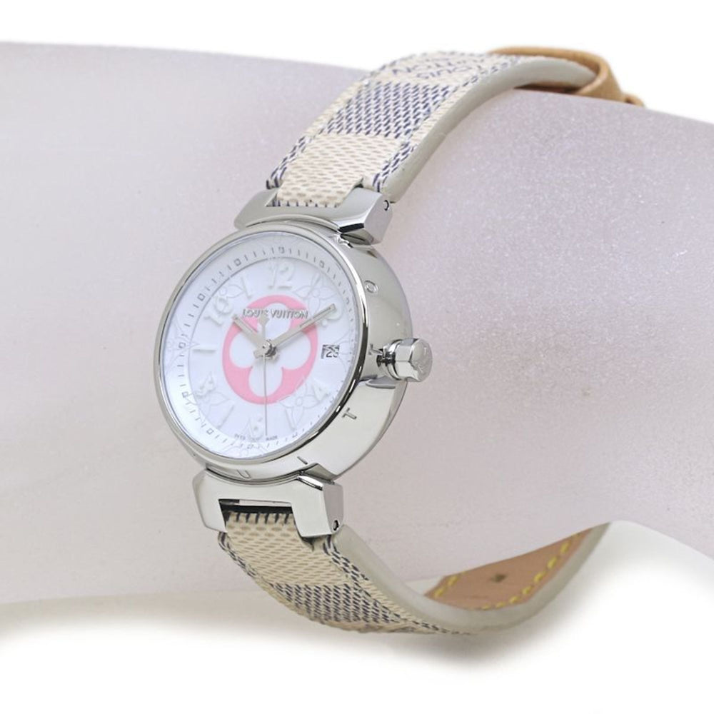 LOUIS VUITTON Tambour PM Azur 28mm QA007Z Japan Exclusive Women's Watch 40162 — Very Good