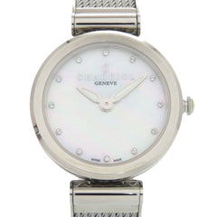 Unused Charriol FOREVER WATCH FE32.101.000 Stainless Steel White Shell Dial Quartz Wristwatch 1439 CHARRIOL — Like New