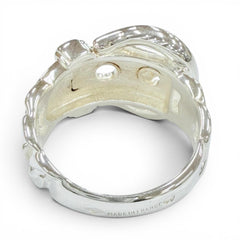 HERMES Vintage Boucles Sellier Ring, 925 Sterling Silver, Made in France, Weight 6.05g, Women's Ring — Like New