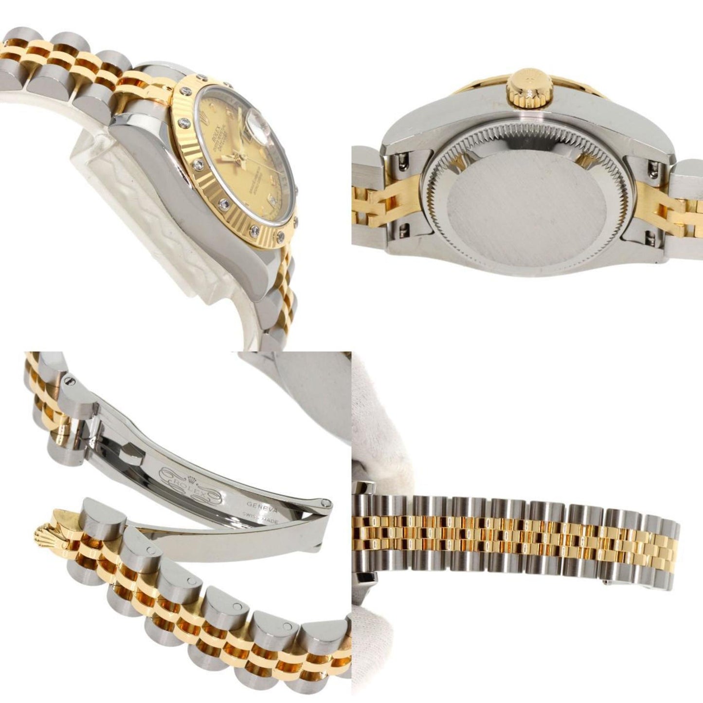 Rolex 179313 Datejust 2P Diamond Gold Dust Watch Stainless Steel SSxK18YG Ladies ROLEX