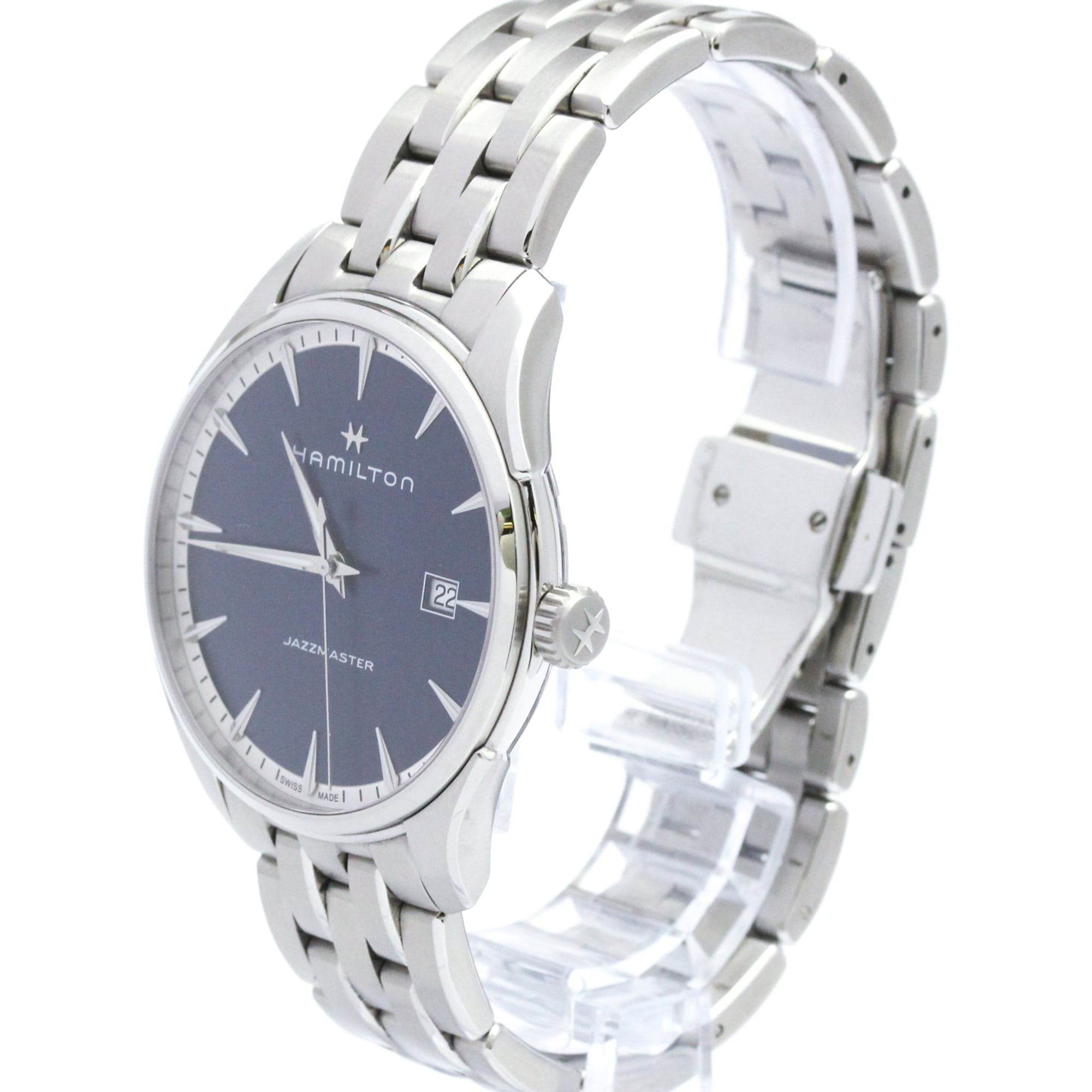 HAMILTON Jazzmaster Stainless Steel Quartz Mens Watch H32451141 Polished — Very Good