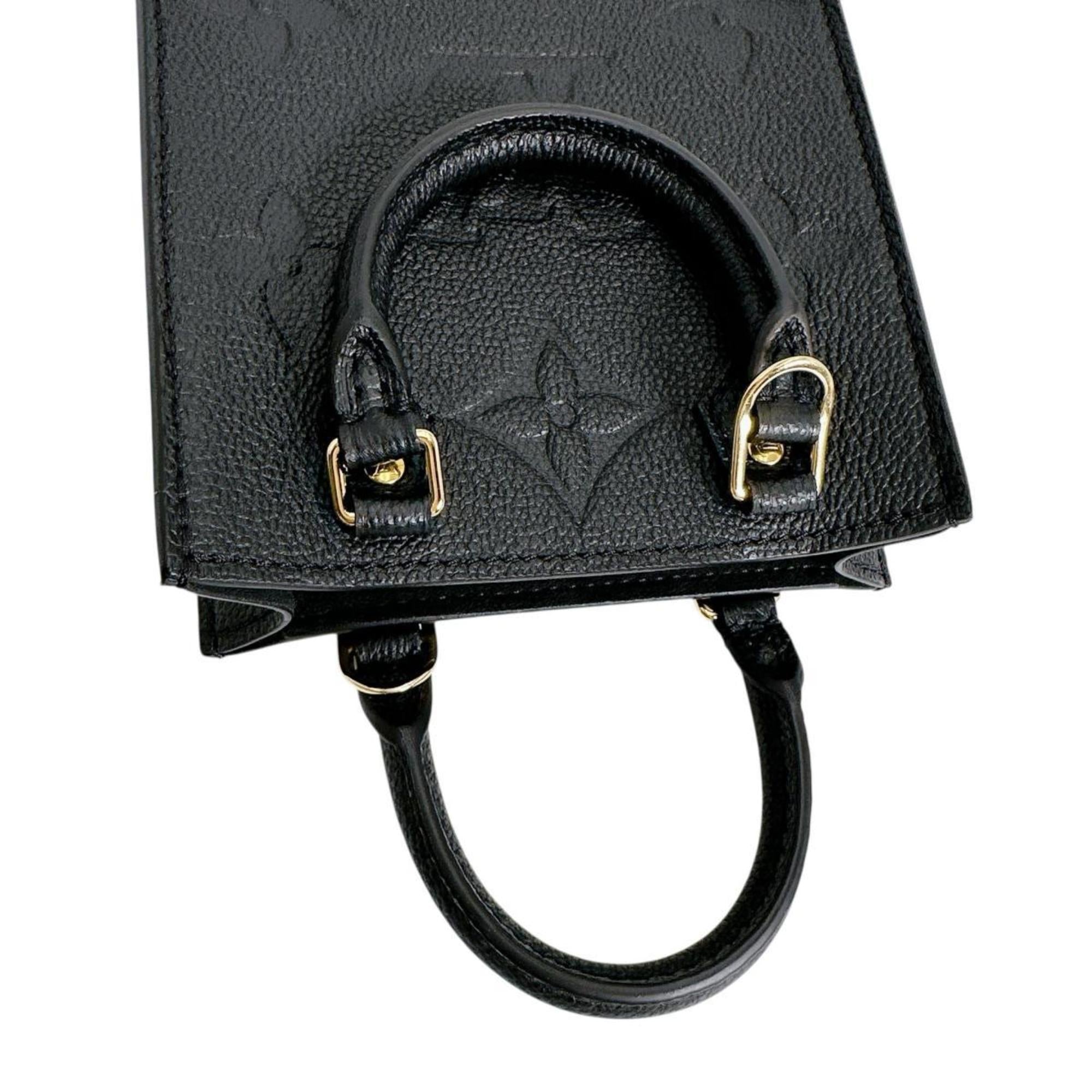 Louis Vuitton Petite Sac Plat Monogram Empreinte Shoulder Bag M81417 Black — New - Store Return