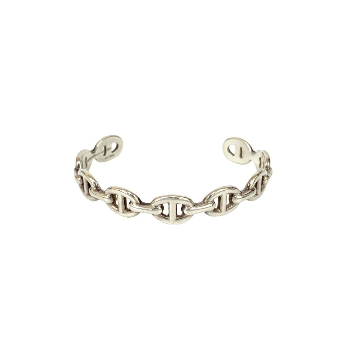 HERMES Chaine d'Ancre Enchaine Silver 925 Bangle Bracelet, 03051