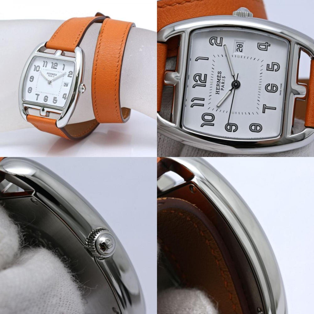 HERMES Cape Cod Tonneau Double Tour CT1.710.130.W0R1 Men's Watch SS x Swift 40575 — Very Good