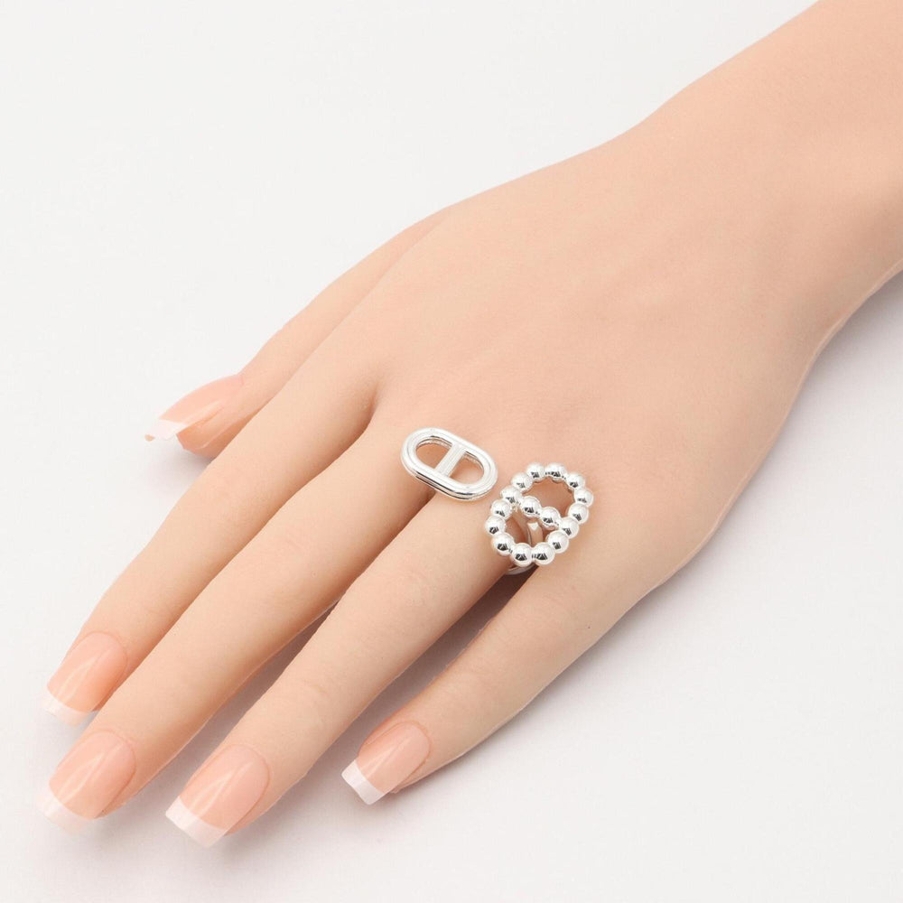 Hermes Chaine d'Ancre Area II Ring - Sterling Silver 925 Men's & Women's Tone — Like New
