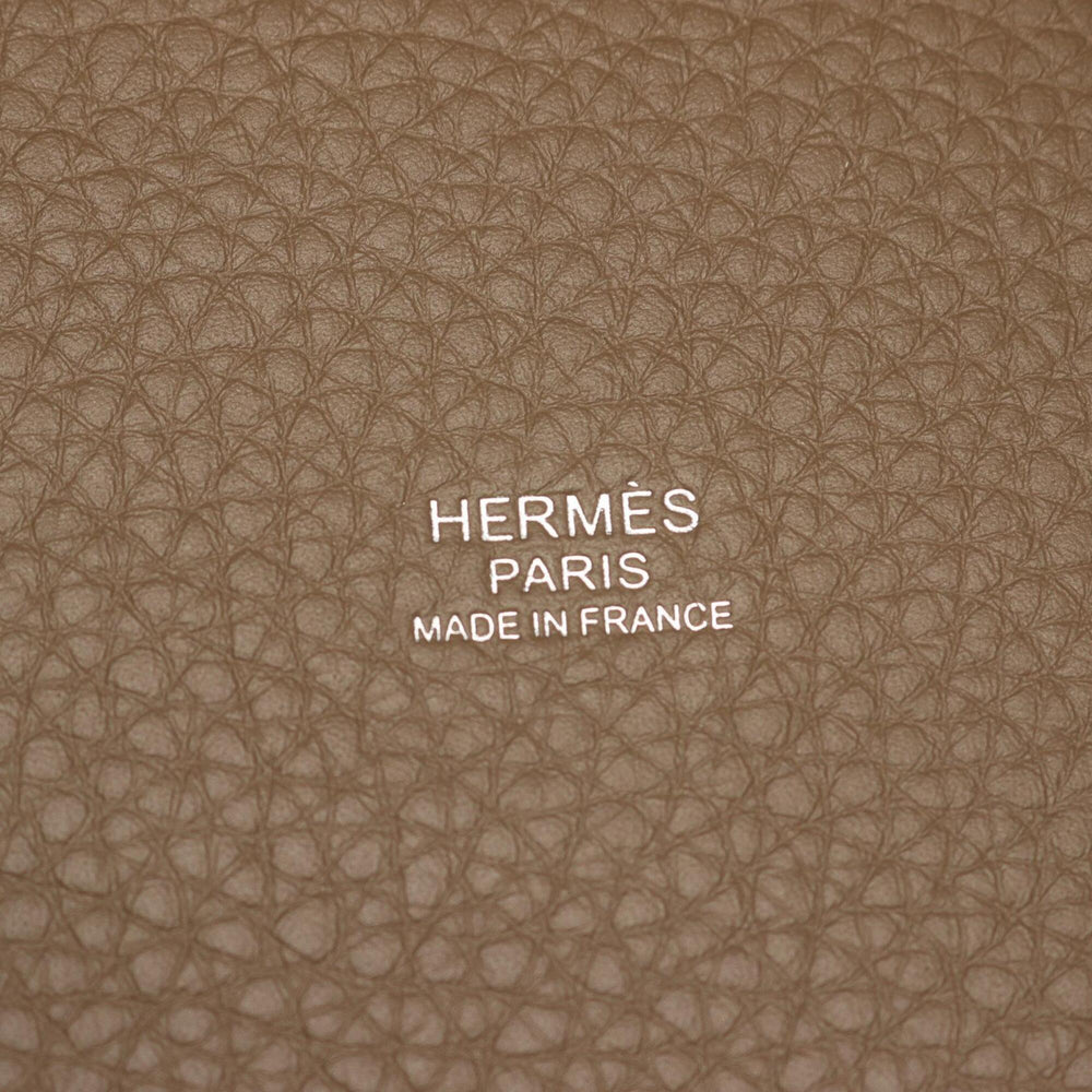 Hermes Picotin Lock MM Etoupe Handbag, Taurillon Clemence Leather, Women's, Gray, 060991CK — New - Store Return