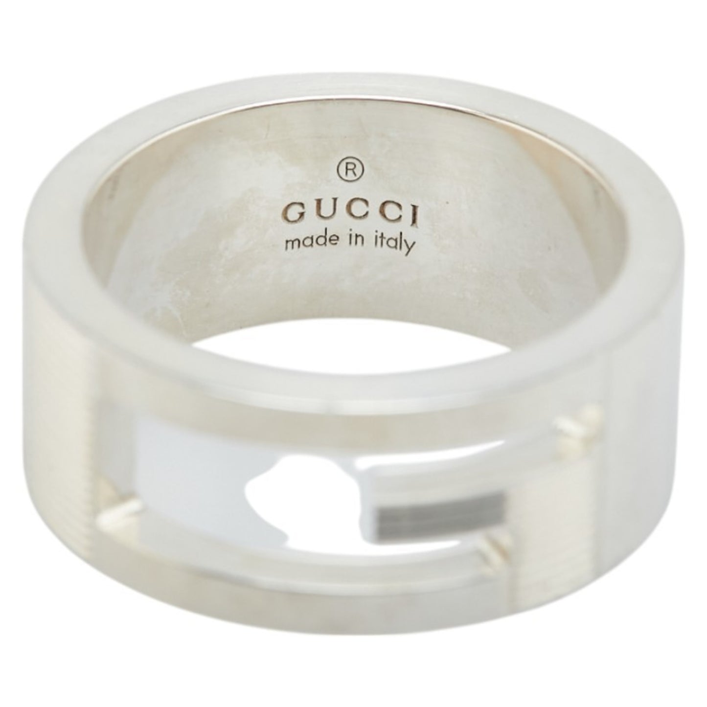 Gucci Cutout G Ring #11 SV925 Silver Women's GUCCI