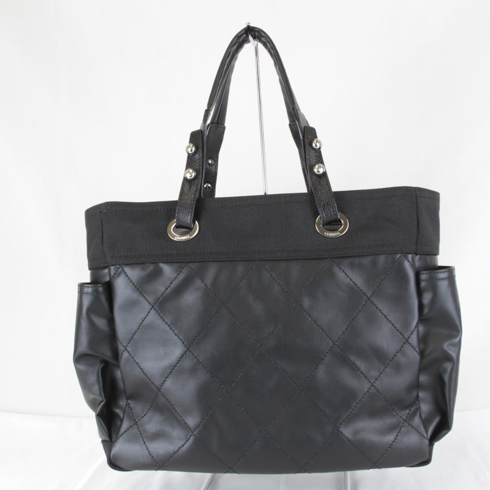 CHANEL A34210 Tote Bag, Canvas, Black, Women's — Like New