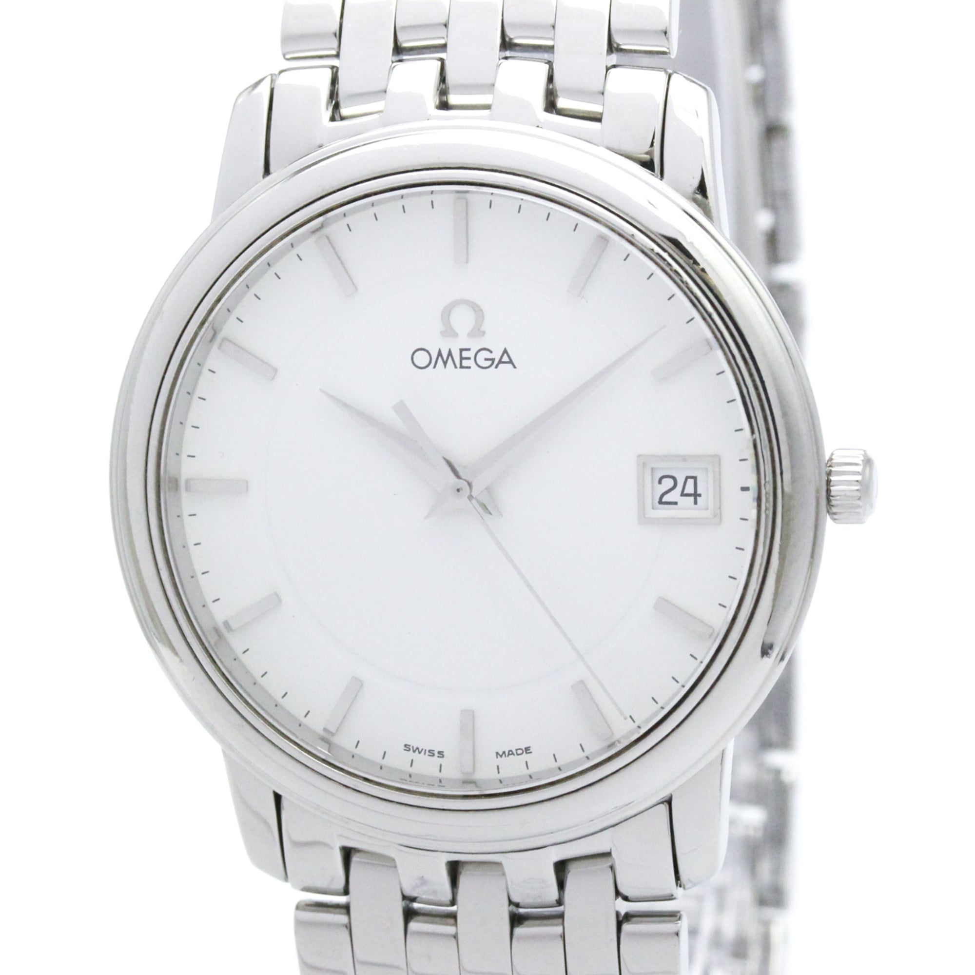 OMEGA De Ville Prestige Steel Quartz Mens Watch 4510.21 Polished — Very Good