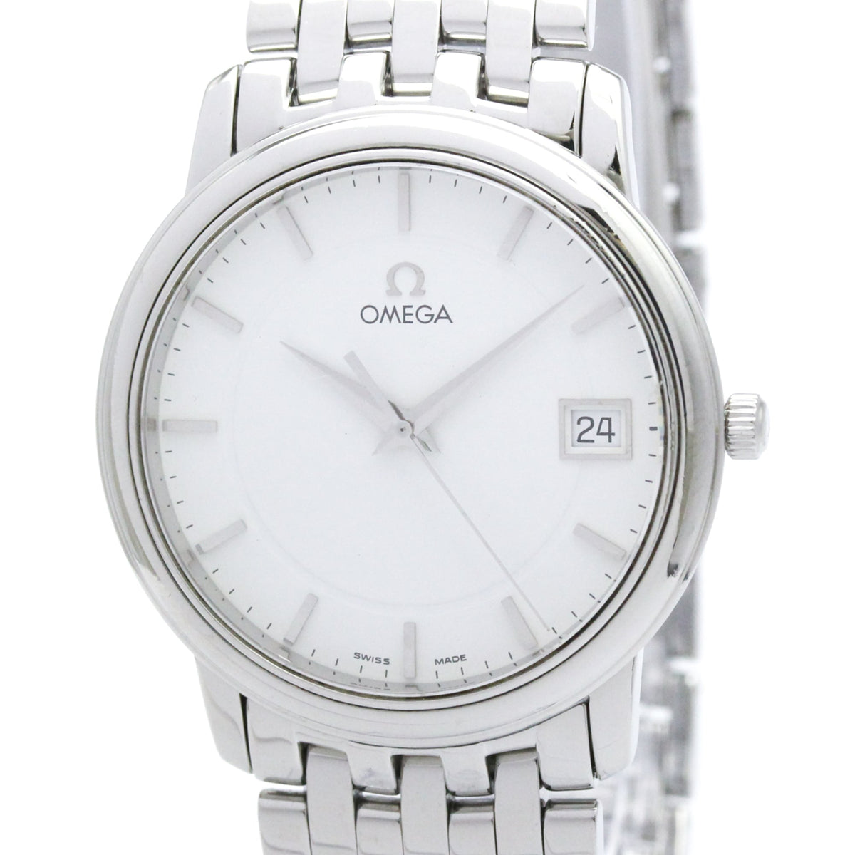 OMEGA De Ville Prestige Steel Quartz Mens Watch 4510.21 Polished — Very Good