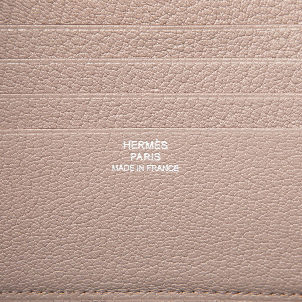 Hermes Hermès Bearn Compact Bi-fold Wallet in Greige/Gray Chevre, Women's