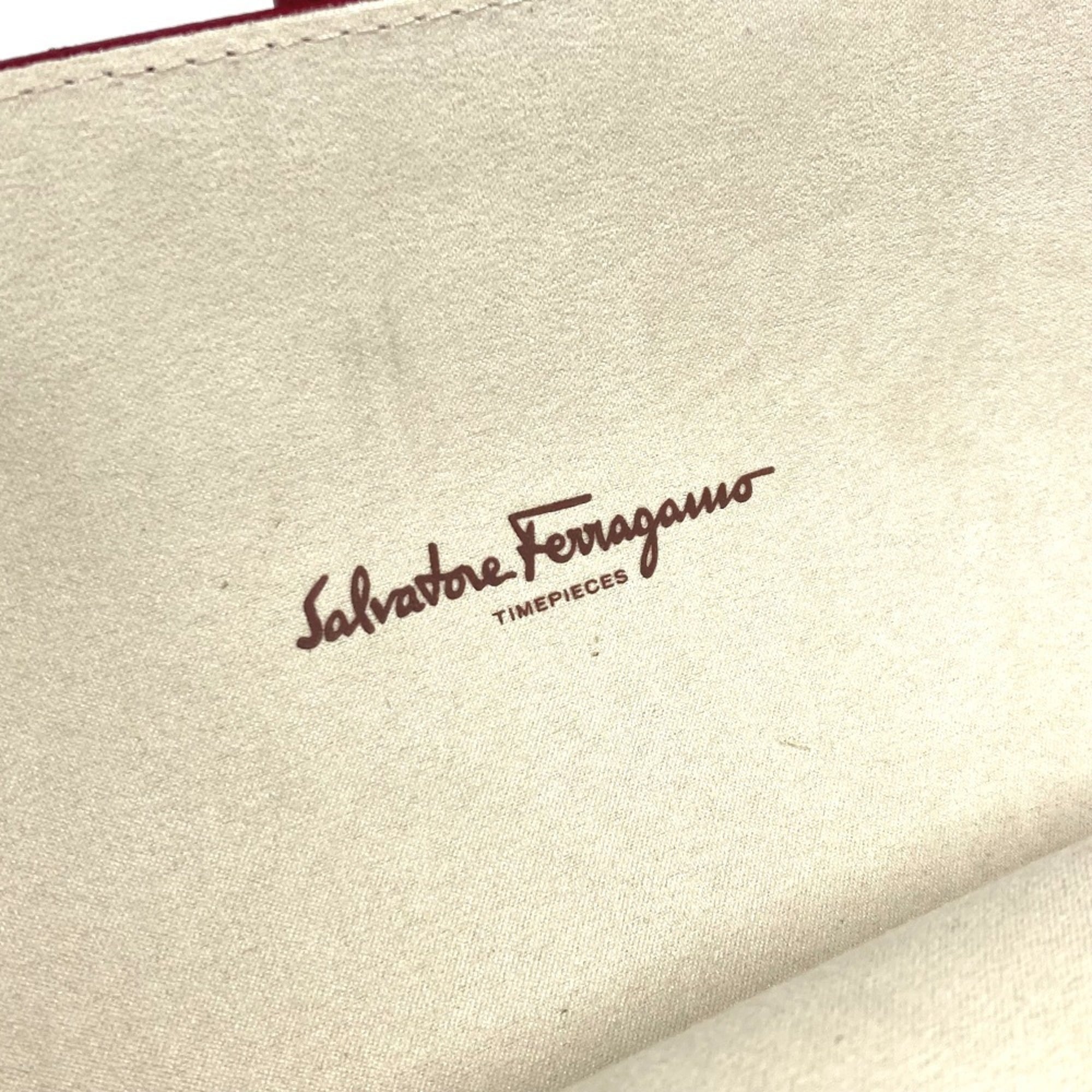 Salvatore Ferragamo Watch Case, Pouch, Leather, Men's, Red — Good