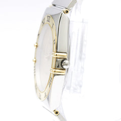 OMEGA Constellation 18K Gold Steel Quartz Mens Watch 396.1080 Polished — Very Good