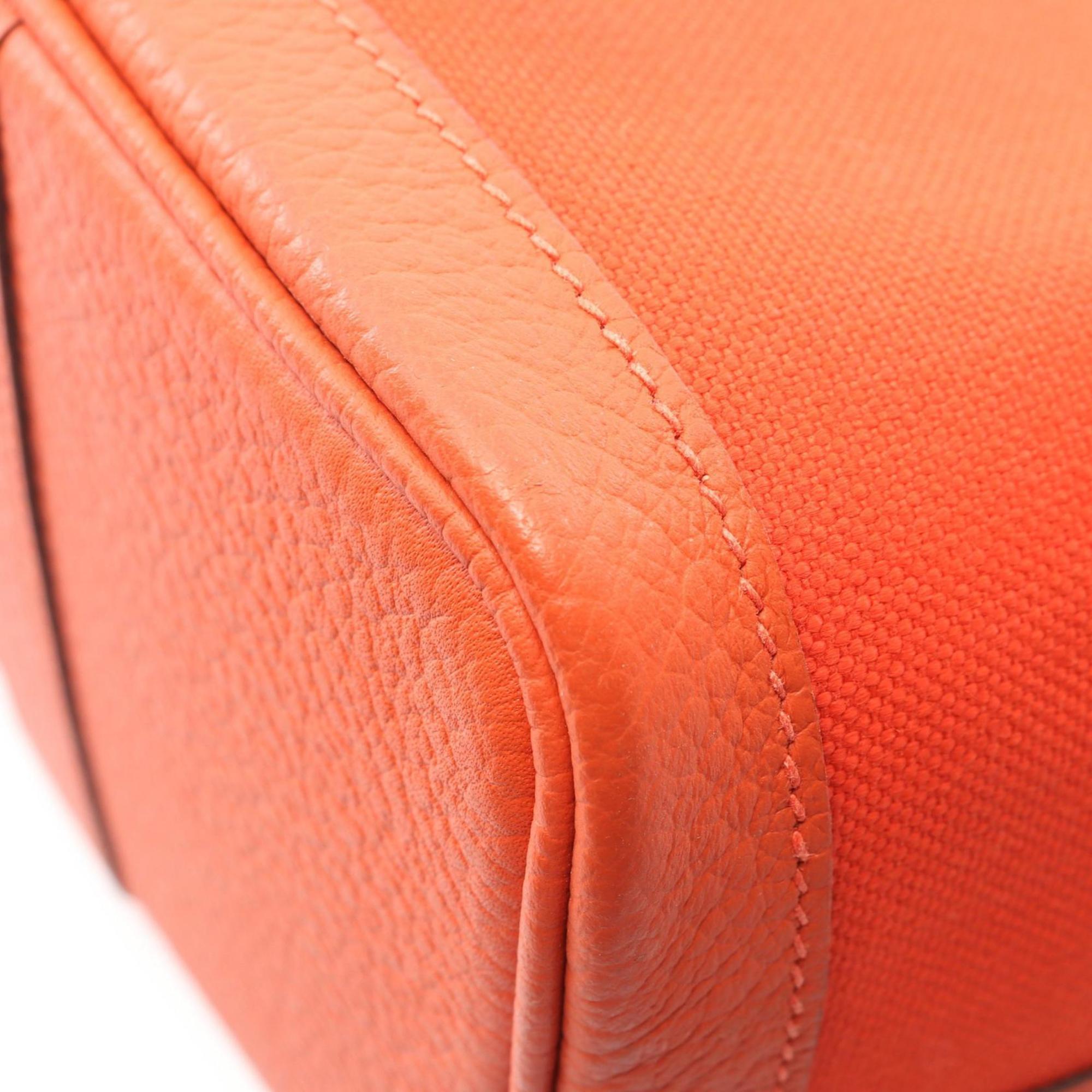 Hermes Hermès Garden Party TPM Tote Bag, Canvas and Leather, Toile Militaire Negonda, Women's, Orange