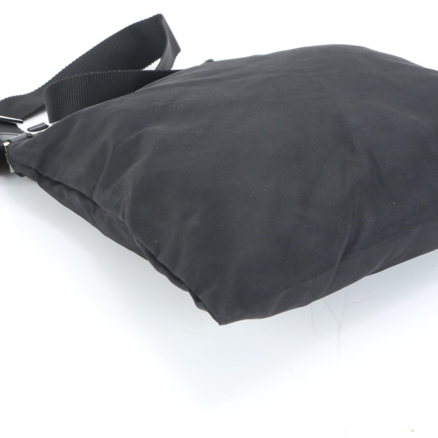 Prada Tessuto Nylon Triangle Logo Leather Shoulder Messenger Bag for Men