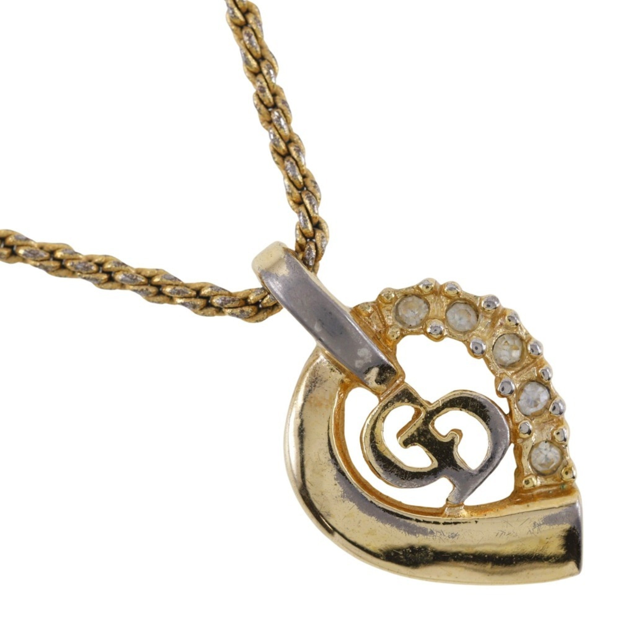 Christian Dior Necklace, Gold Plated, Made in Germany, Approx. 6.7g, Women's