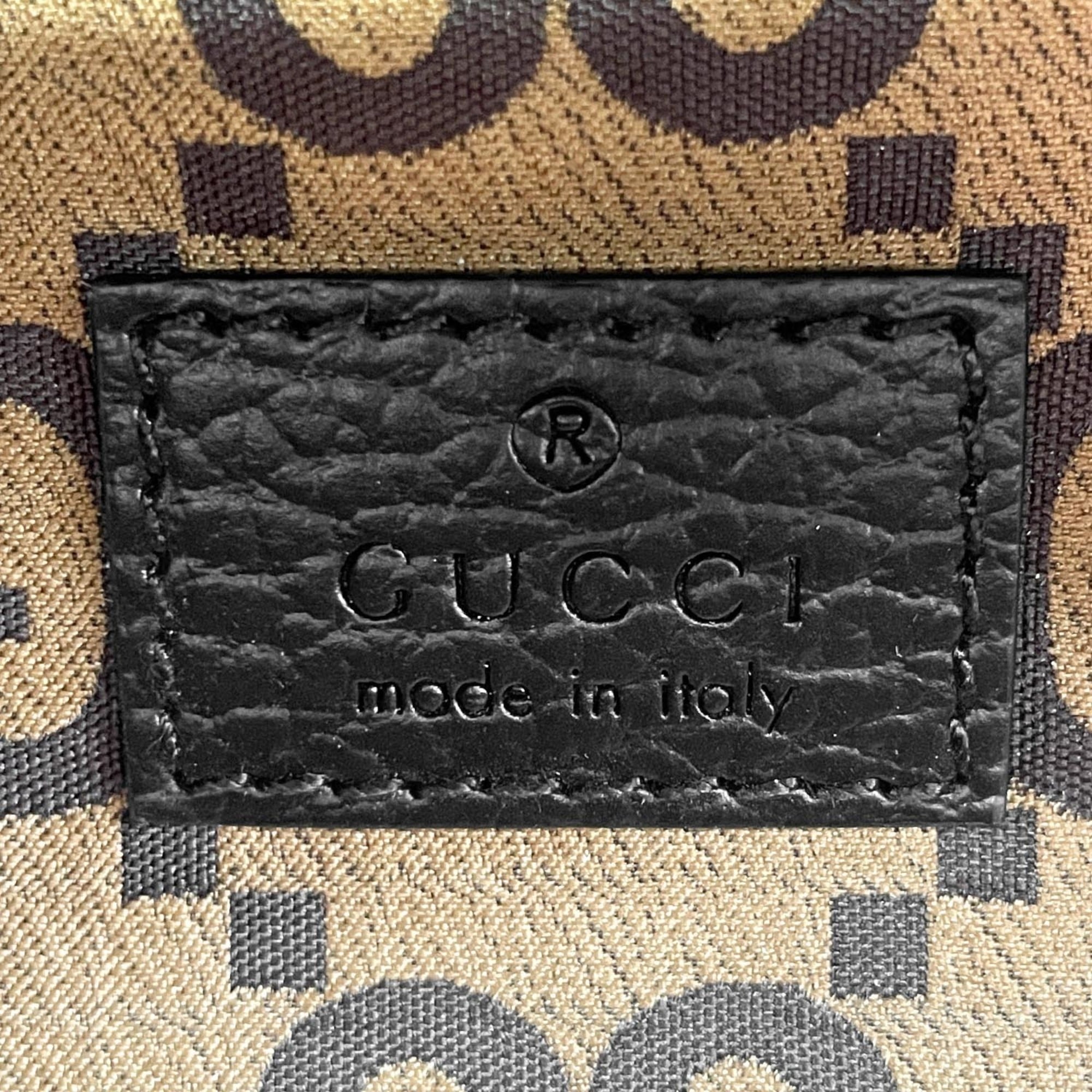 GUCCI GG Jacquard Ripstop Waist Bag Belt 767934 Nylon Brown Men's Women's — Like New
