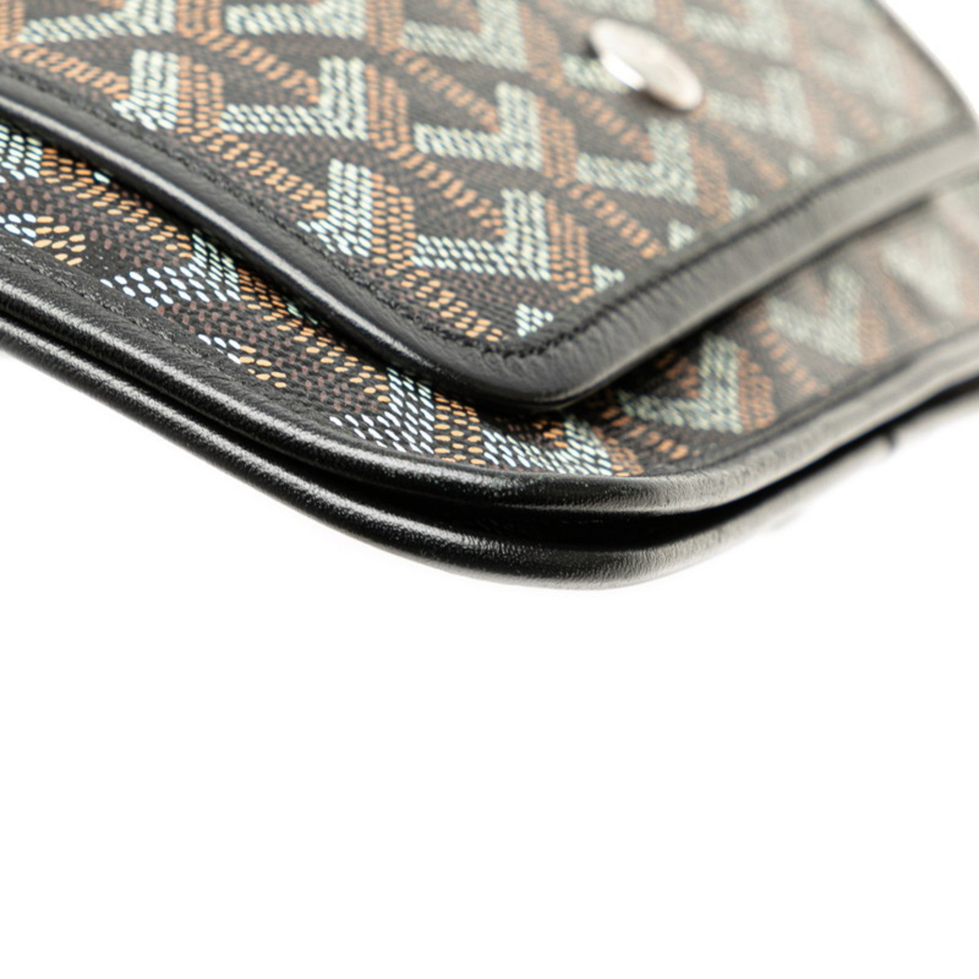 Goyard Plumet Pouch Wallet Black Leather Women's GOYARD