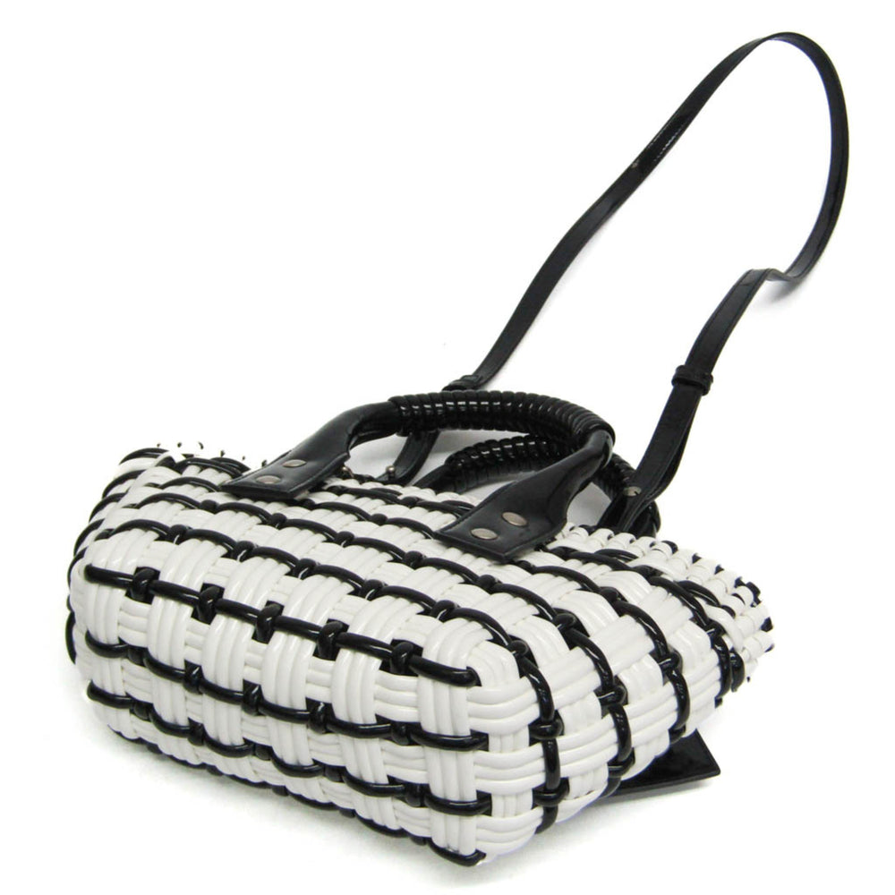 Balenciaga Bistro XXS 678028 Women's Leather Handbag,Shoulder Bag Black,White — Like New