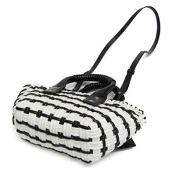 Balenciaga Bistro XXS 678028 Women's Leather Handbag,Shoulder Bag Black,White — Like New