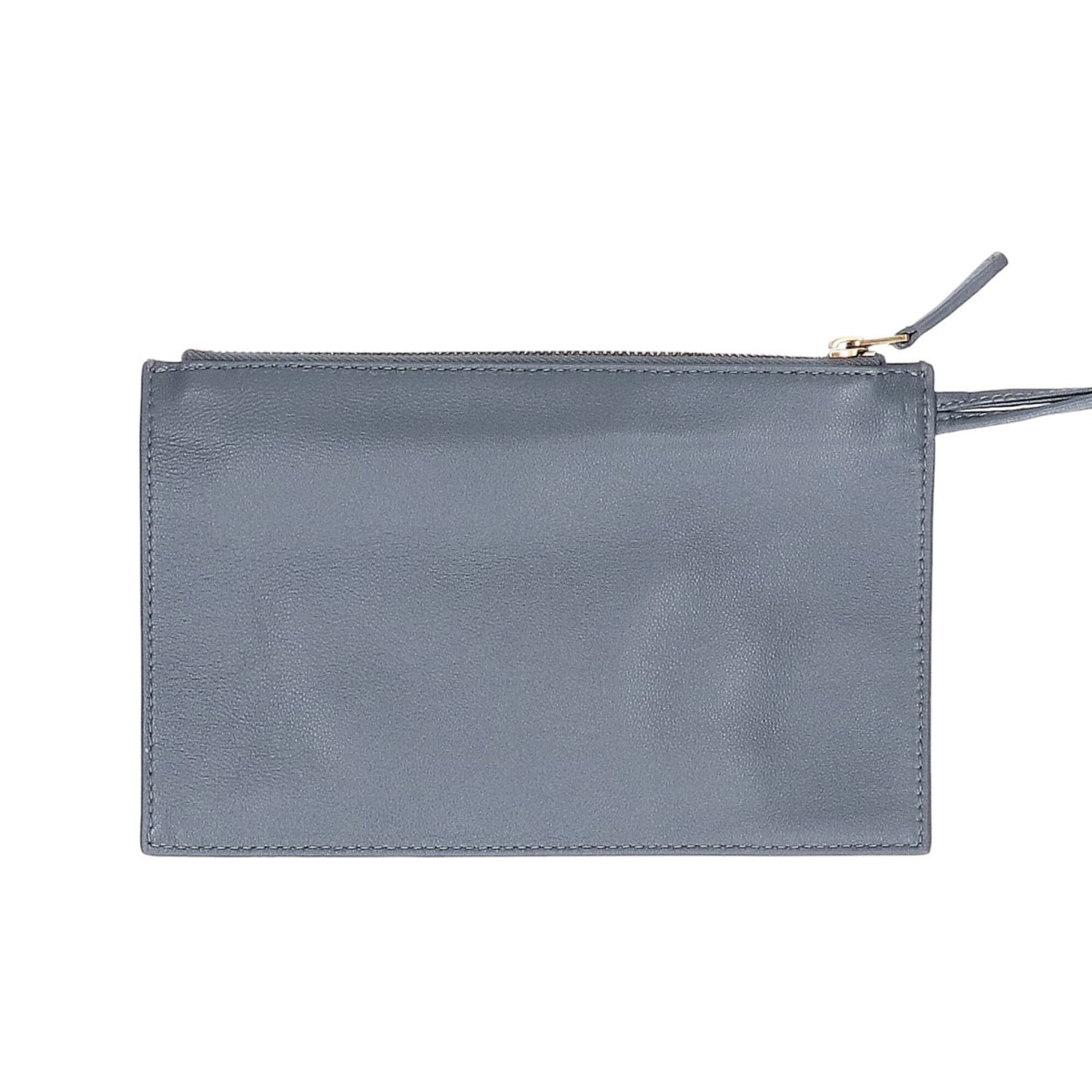 BOTTEGA VENETA 709464 Intrecciato Mini Cabas 2-Way Handbag, Gray with Gold Hardware, Women's — Like New