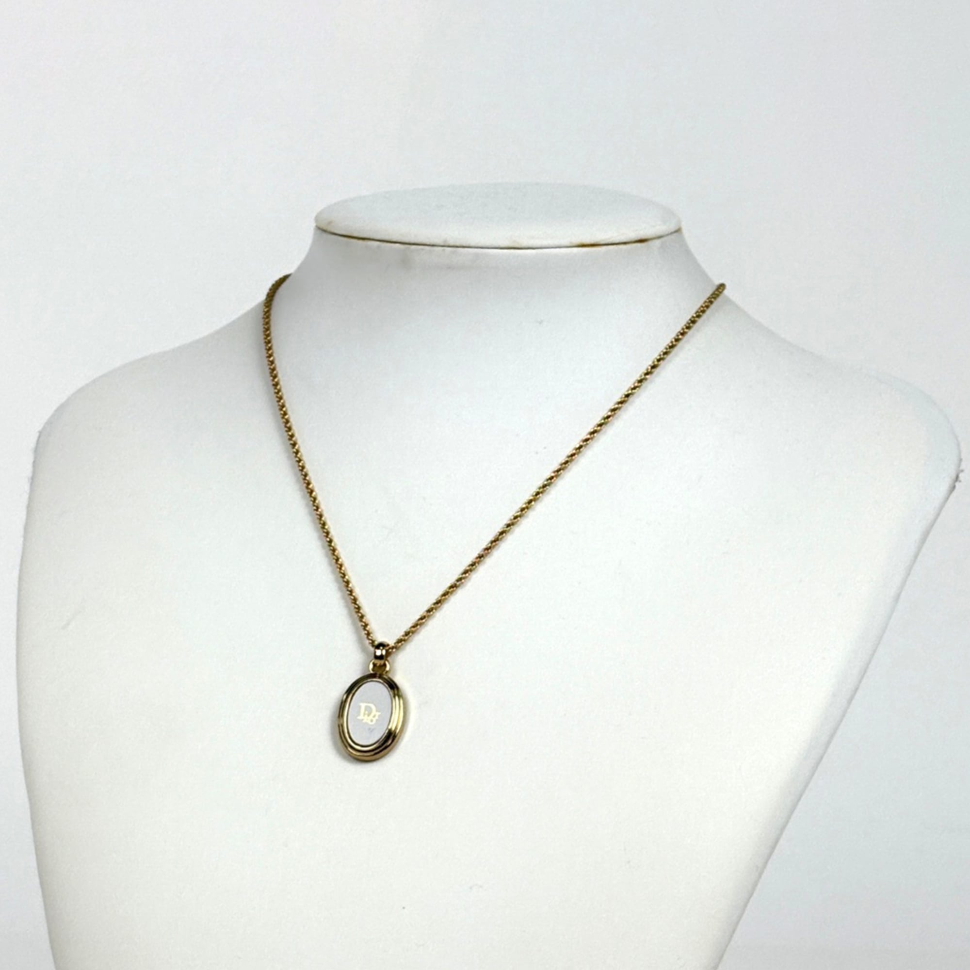 Christian Dior logo necklace in GP gold for women