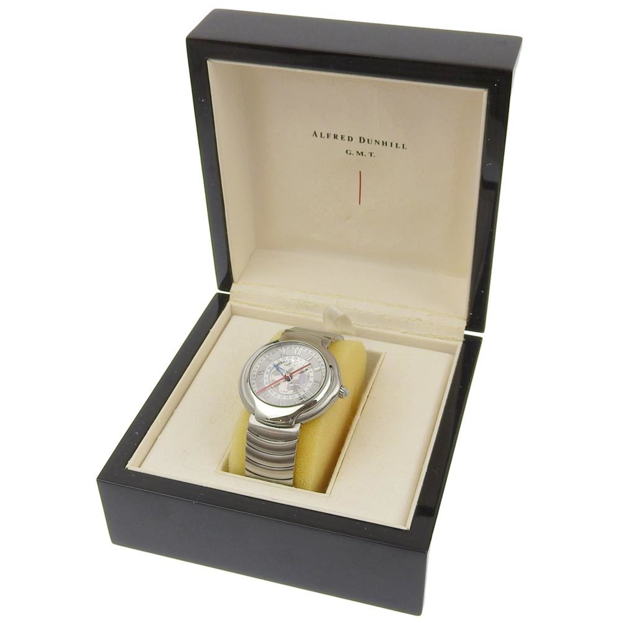 Dunhill Millennium GMT Watch 1844 Limited Edition BB8023 Stainless Steel Automatic White Dial Ladies I120224036 — Very Good