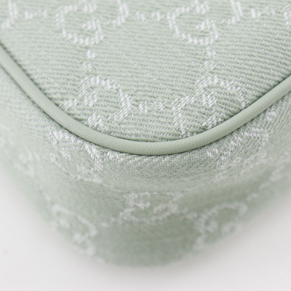 Gucci Off Deer 3-Way Shoulder Bag 784753, GG Canvas, Pale Green, Zipper, Women's — Like New