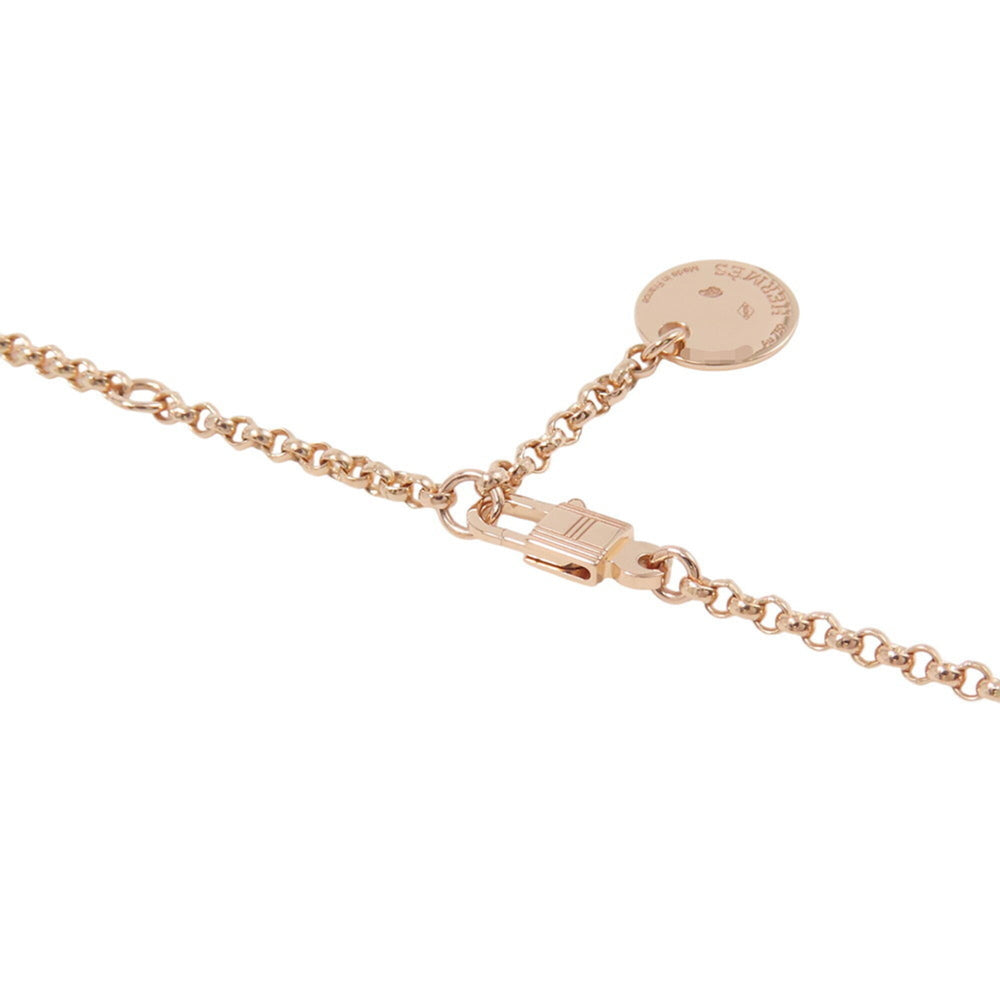 Hermes Kelly Clochette PM Necklace with 104 Diamonds (0.53ct total) in 18K Pink Gold. HERMES pendant, diamond — Like New