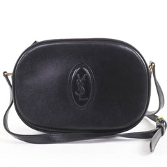SAINT LAURENT 582673 YSL Logo Camera Bag Leather Shoulder Black Made in Italy Women's — Like New
