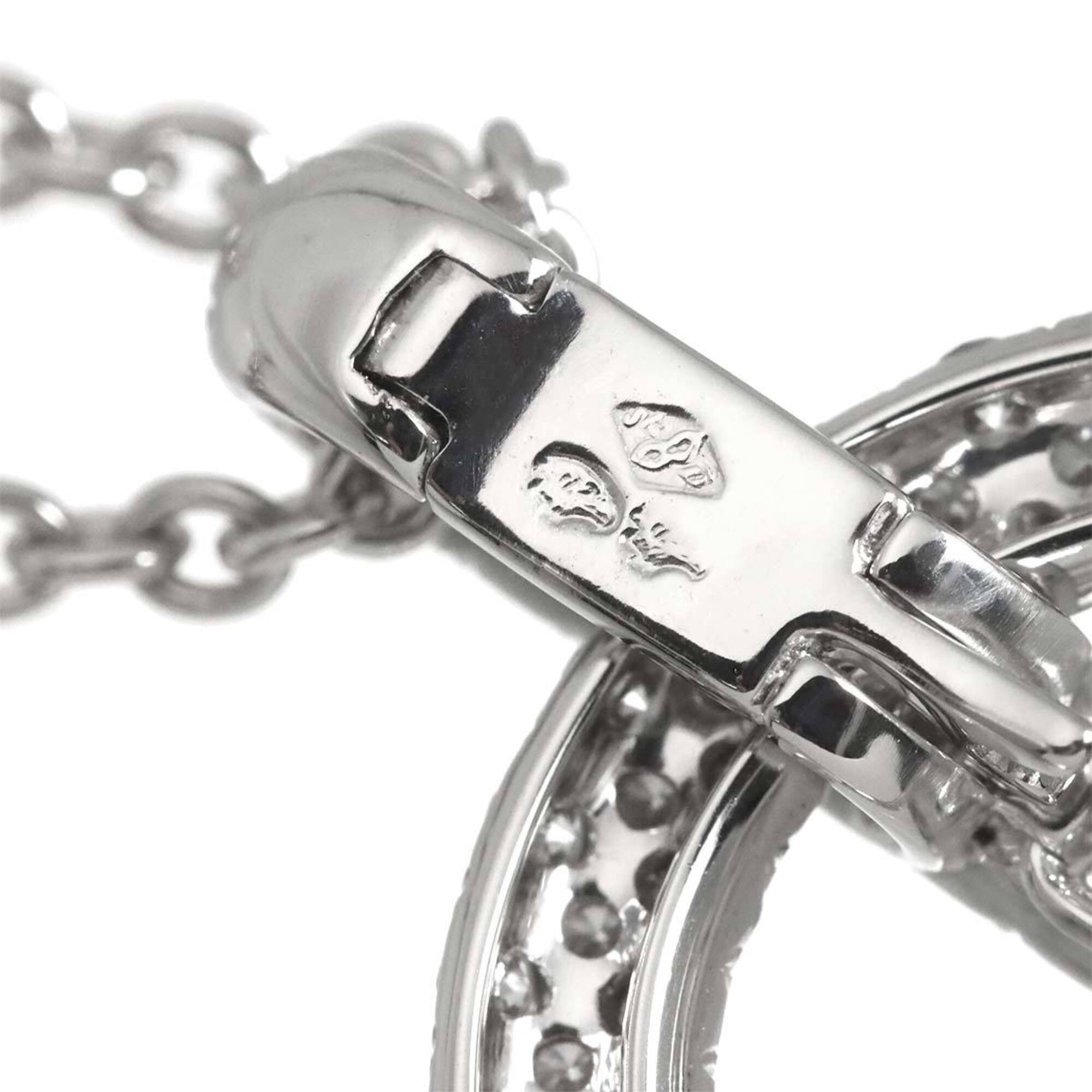 Chanel Omega Diamond Necklace 40cm 18K WG White Gold 750 — Like New