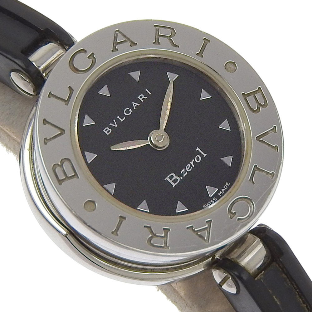 BVLGARI Bzero1 BZ22S Women's Watch with Stainless Steel and Rubber Quartz Movement, Analog Display, Black Dial — Good
