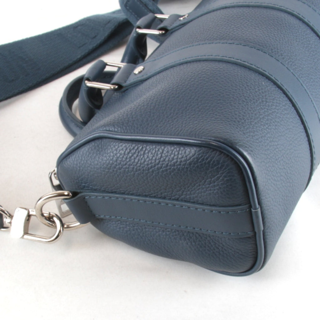 LOUIS VUITTON Aerogram Keepall XS Shoulder Bag with IC Chip, M81003, Leather Handbag, Blue, Women's