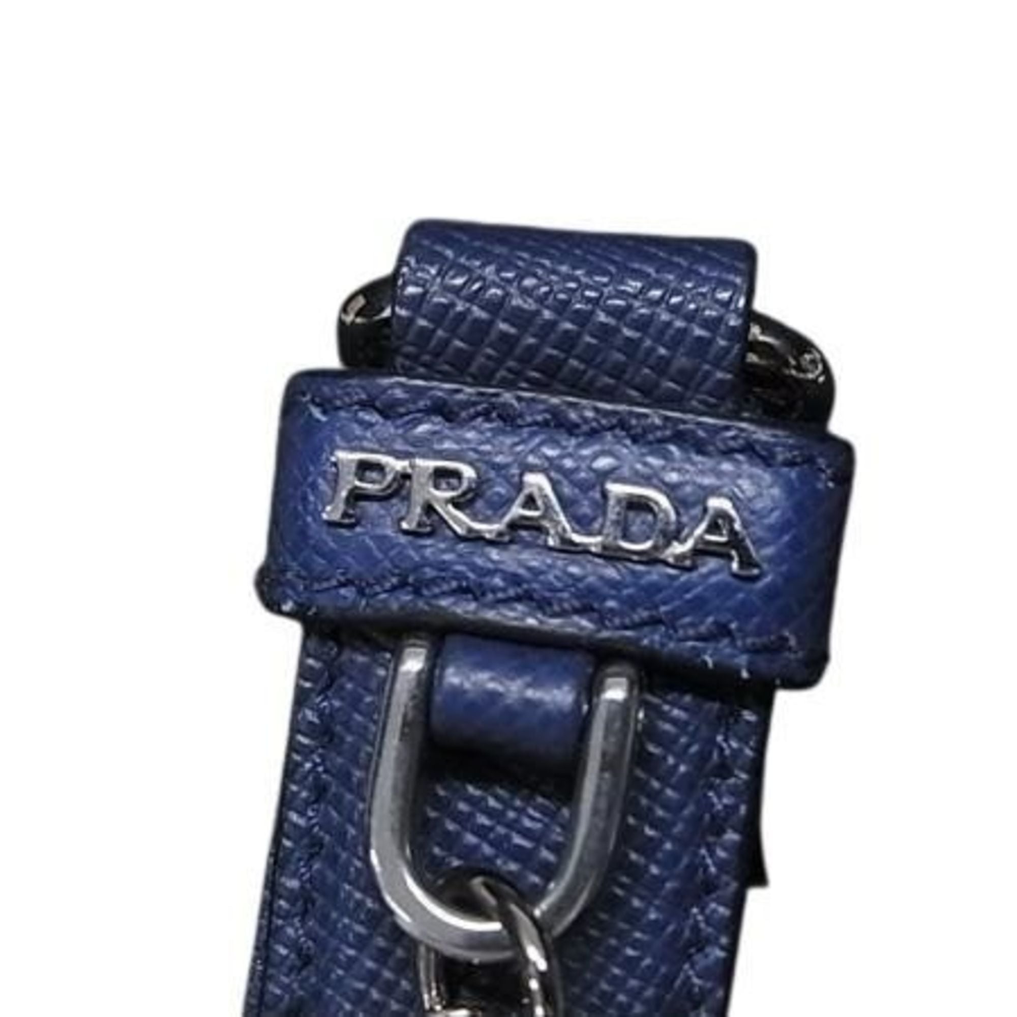 Prada Robot Bag Charm in Blue Saffiano Leather for Men and Women