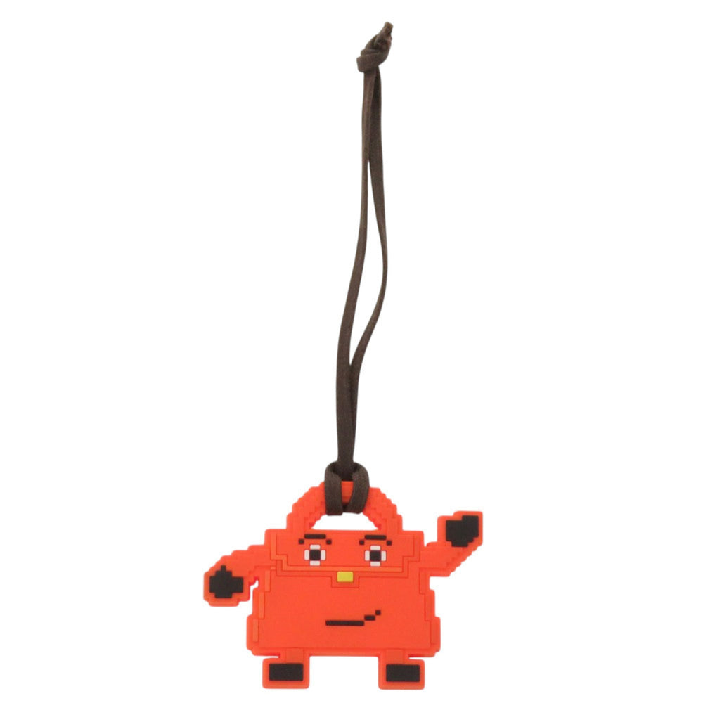 Hermes Kelly Doll Novelty Rubber Orange Accessory Bag Charm 0152 HERMES — Like New