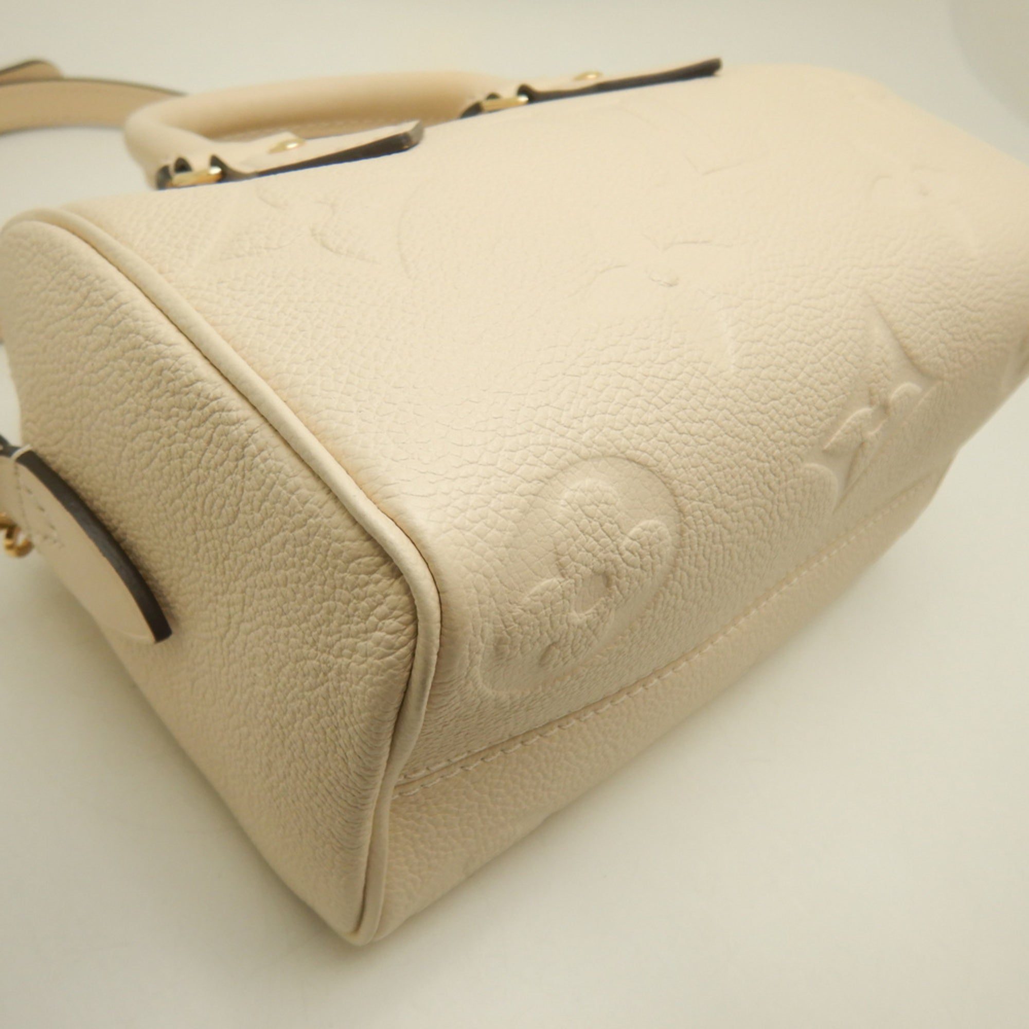LOUIS VUITTON Monogram Empreinte Speedy Bandoulière 20 M58954 Handbag, Cream, Women's 254135 — Like New