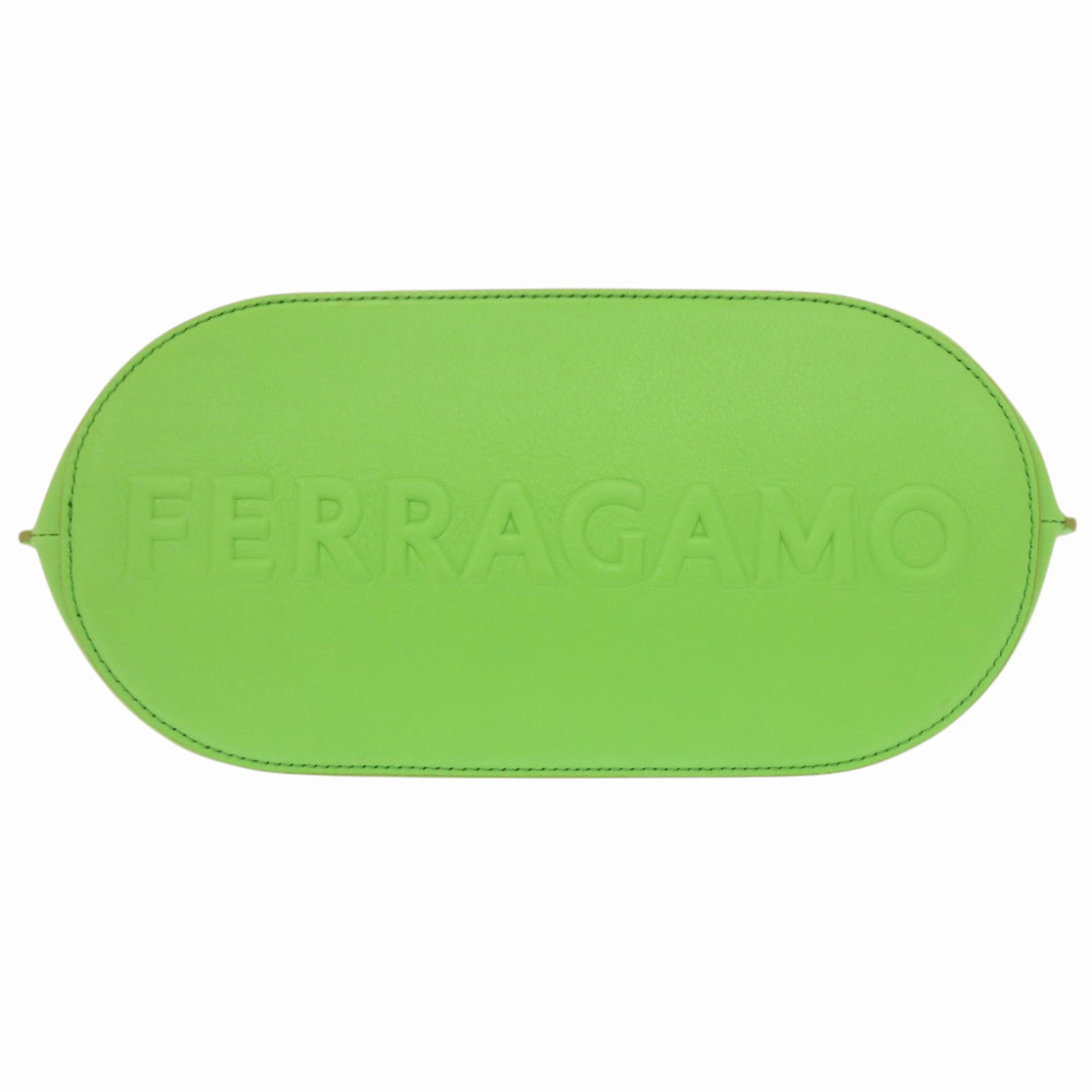 Salvatore Ferragamo 241390 Leather Green Clutch Bag 0359 Men's — Like New