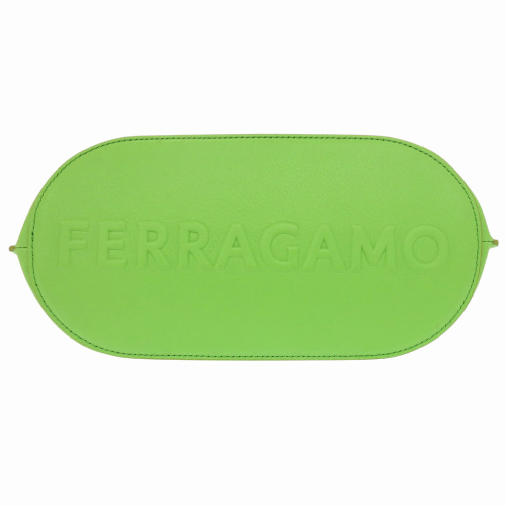Salvatore Ferragamo 241390 Leather Green Clutch Bag 0359 Men's — Like New